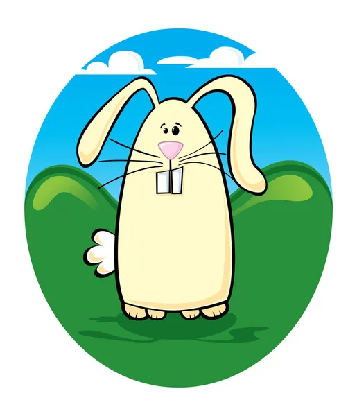 Cartoon Vector Bunny Afbeelding Kleur Illustratie — Stockvector