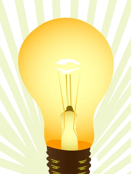 電球イラストドローイング画像 カラーイラスト — ストックベクタ