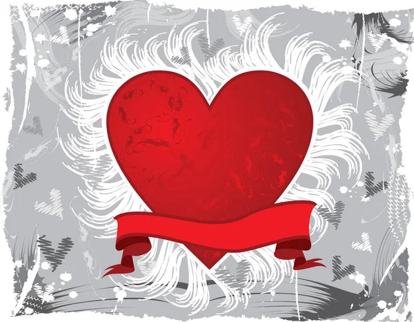 Valentine Grunge Bakgrund Vektor Illustration — Stock vektor