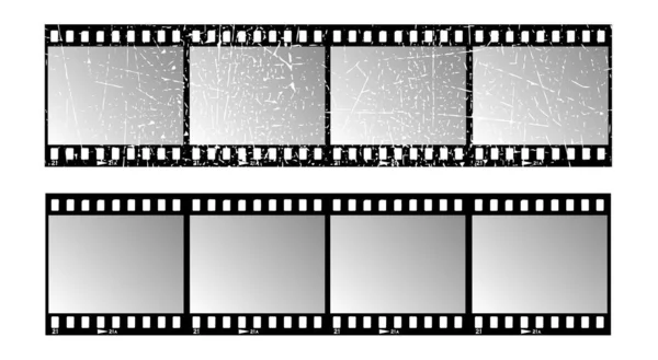 Filmstreifen Einer Mit Grunge Effekt Hinzugefügt — Stockvektor