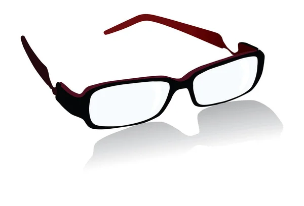 眼鏡の影と白い背景で隔離のベクトルします — ストックベクタ