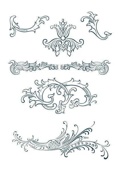 Vektor Dekorationselemente Bild Farbige Illustration — Stockvektor