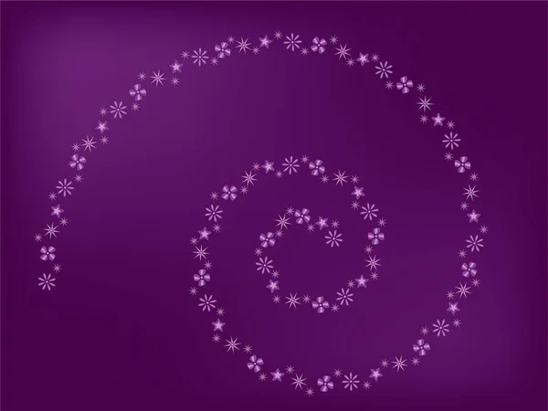 Vector Illusration Purple Flower Bright Purple Background — Stock Vector