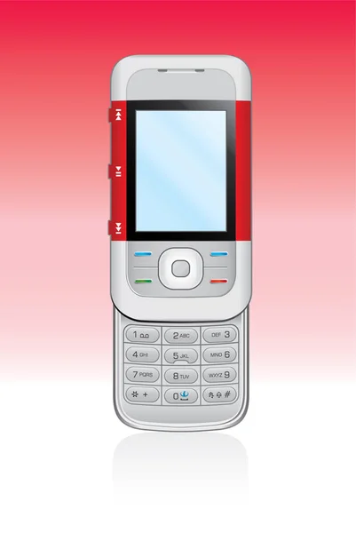 Modern Cellphone Image Color Illustration — Stock Vector