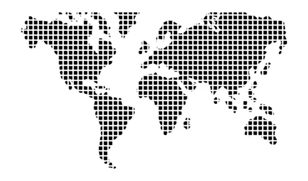 Weltkarte Zur Verwendung Web Und Printdesign — Stockvektor