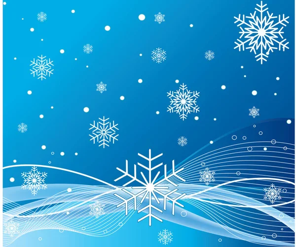 Snowflakes Design Vector Image Color Illustration — Stock Vector