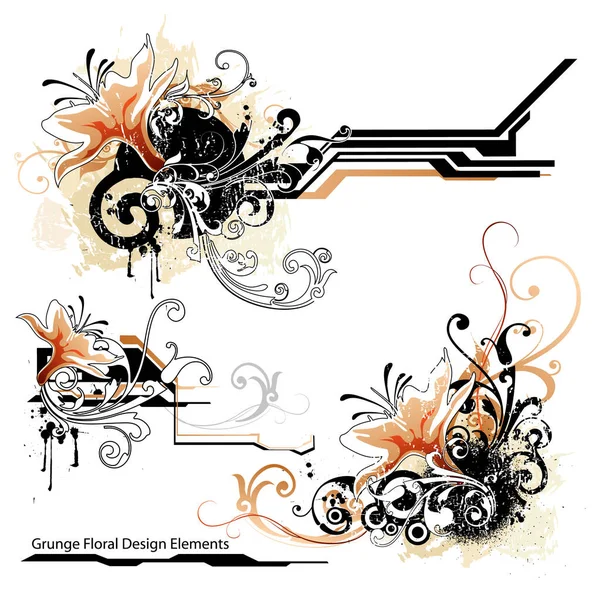 Blumen Hintergrund Illustration Zeichnung — Stockvektor