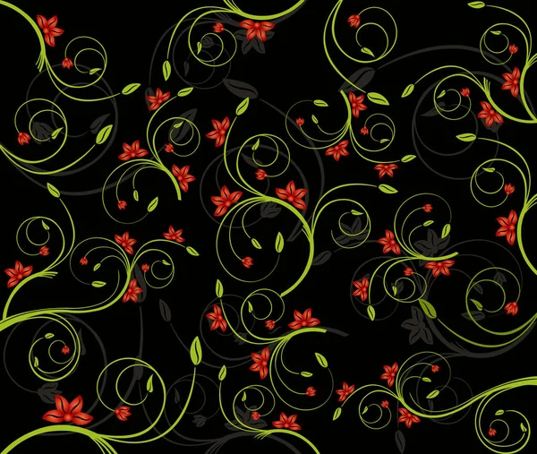 Abstrakte Kunst Design Floralen Hintergrund Vektor Illustration — Stockvektor
