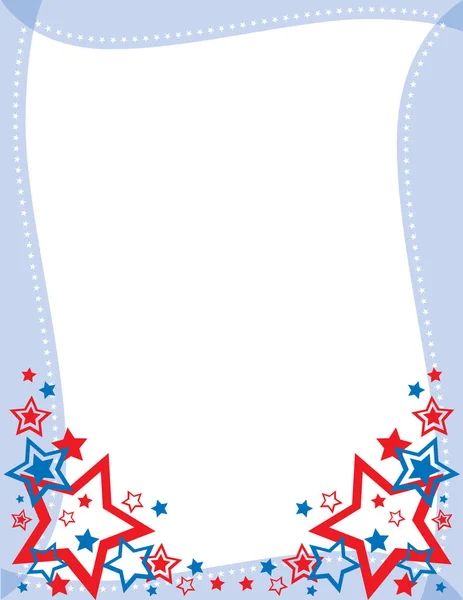 Marco Estrellas Rojo Blanco Azul Perfecto Para Cualquier Festividad Ocasión — Archivo Imágenes Vectoriales