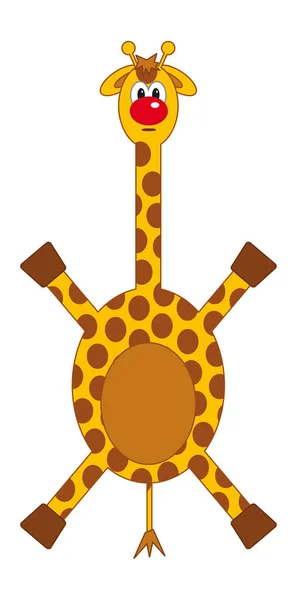 Смешное Комическое Изображение Жирафа Цветная Иллюстрация — стоковый вектор