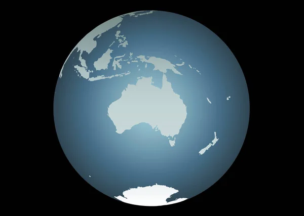 Australia Vector Accurate Map Australia South East Asia New Zealand — Stock Vector