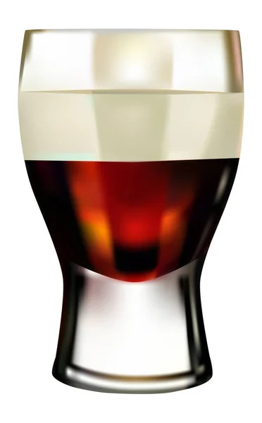 Illustrazione Con Bicchiere Bevanda Alcolica Mesh — Vettoriale Stock