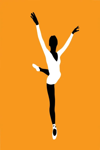 芭蕾舞演员摆姿势的矢量 — 图库矢量图片