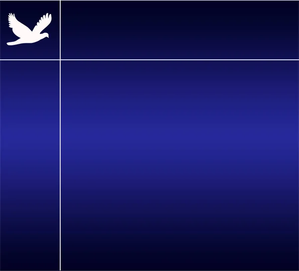 Beyaz Güvercin Mavi Arkaplan Vektörü — Stok Vektör