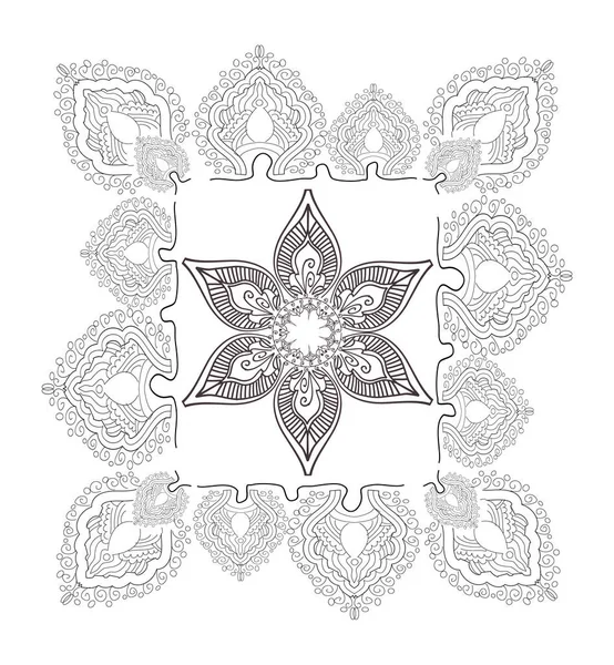 Beautiful Hand Drawn Vector Pattern Design Good Textile Jewelery Henna — Stock Vector
