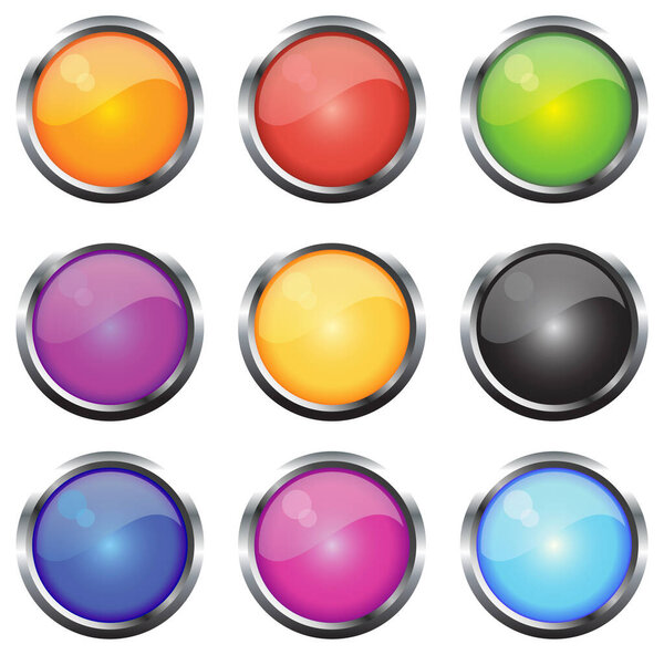 A Colourful Selection of Glossy Vector Web Icons