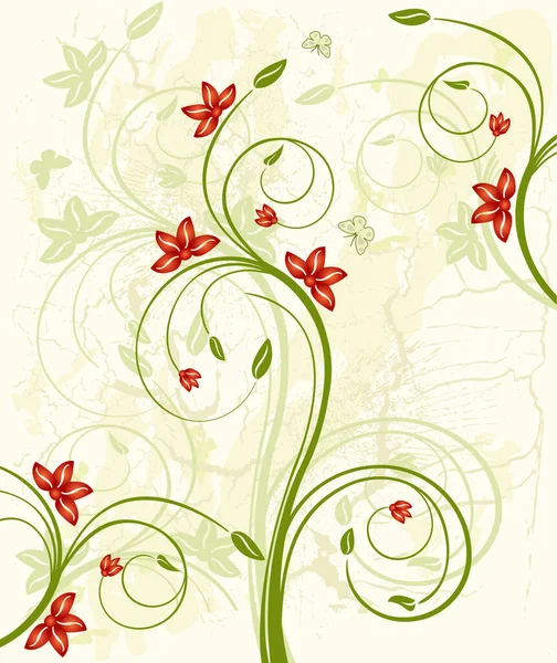 Bloemen Achtergrond Vectorafbeelding Kleurenillustratie — Stockvector