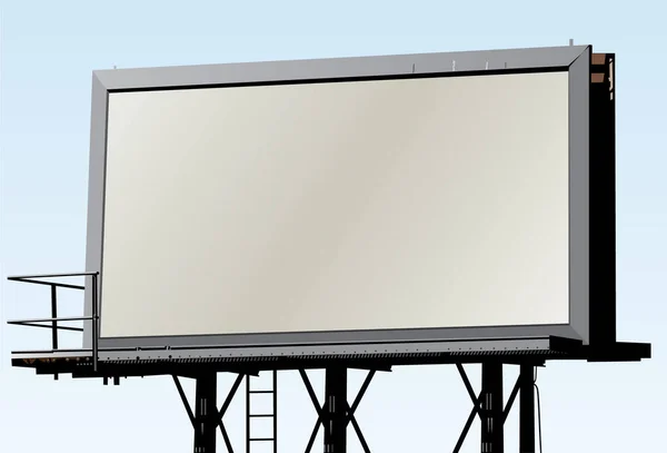 カスタムテキストのためのスペースを持つ大規模な屋外看板のベクトルイラスト — ストックベクタ