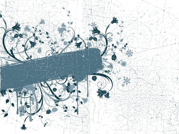 Conception Abstraite Grunge Floral — Image vectorielle