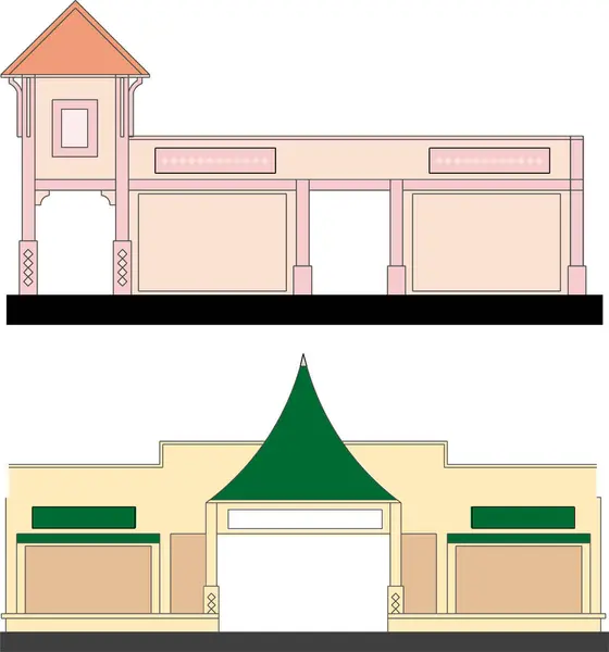 Vector Illustration Set Shopping Mall Design — Stock Vector