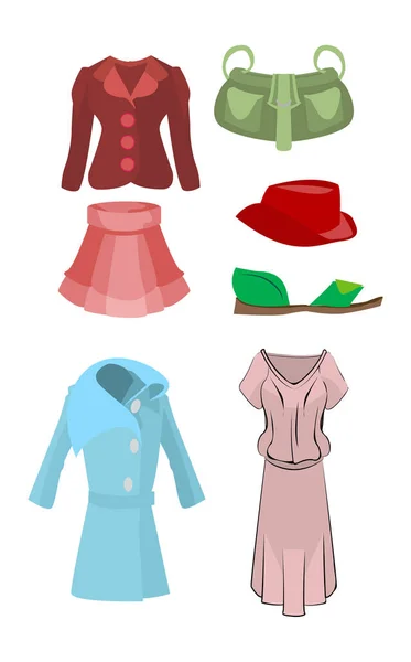 Выбор Одежды Модных Аксессуаров — стоковый вектор
