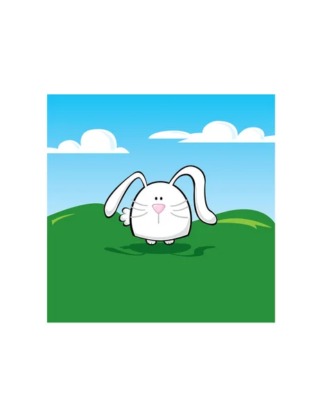 Bunny Het Gras — Stockvector