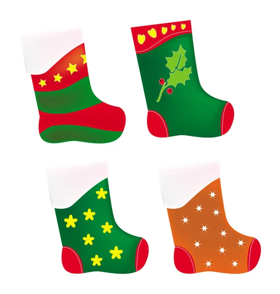 Vektorová Ilustrace Pro Vánoční Ponožky Dárková Položka Vánocům — Stockový vektor
