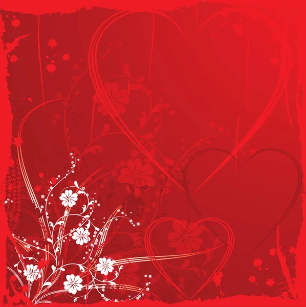 Fond Saint Valentin Grunge Illustration Vectorielle — Image vectorielle