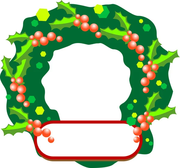 Ilustración Vector Para Ornamento Navidad Las Coronas — Vector de stock