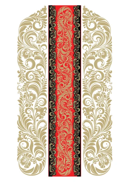 Floral Pattern Traditional Russian Style — Stock Vector