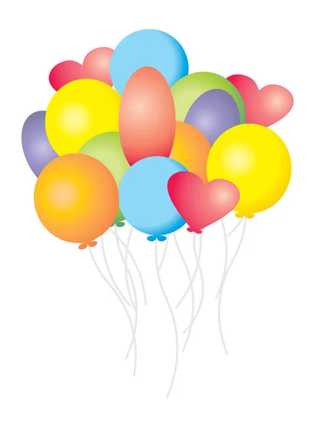 Festa Aniversário Balões — Vetor de Stock