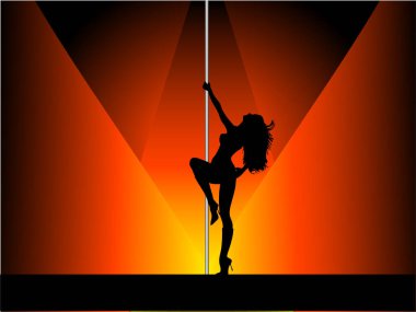 seksi direk dansör silüeti