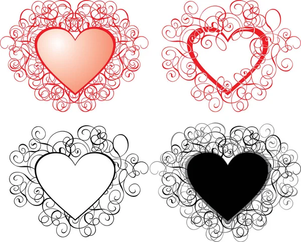 Valentine Background Hearts Vector Illustration — Stock Vector