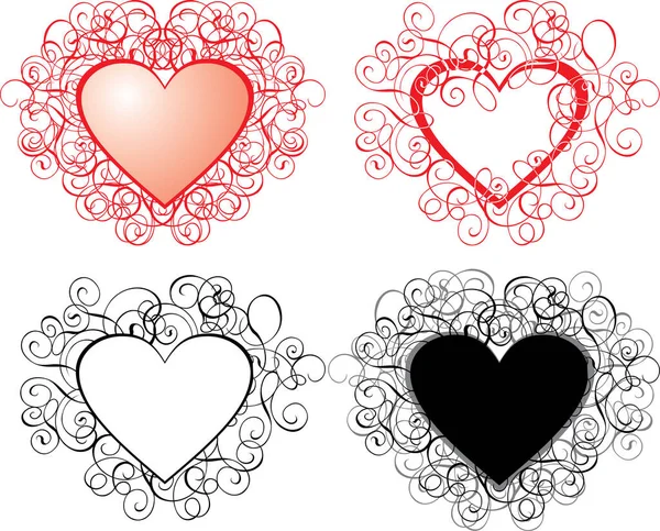 Fondo San Valentín Corazones Ilustración Vectorial — Vector de stock