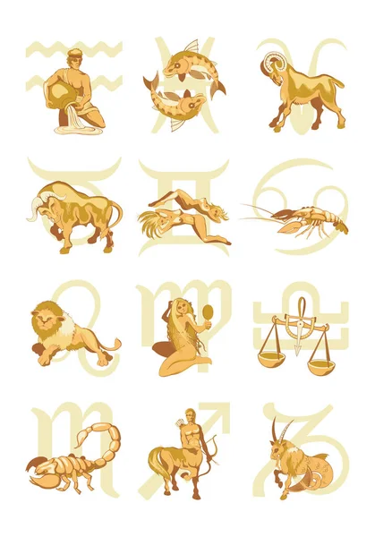 Horoscoop Symbool Vector Illustratie — Stockvector