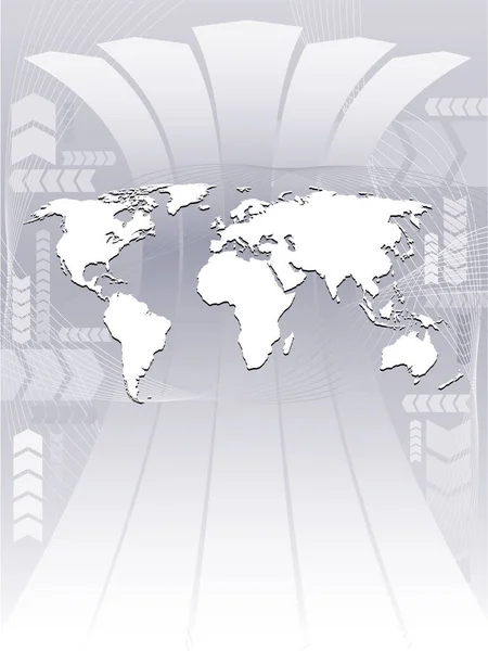 Weltkarte Auf Abstraktem Hintergrund Begriffliche Geschäftsillustration Die Basiskarte Stammt Von — Stockvektor