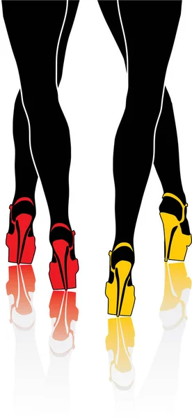 Γυναικεία Πόδια Διανυσματική Απεικόνιση — Διανυσματικό Αρχείο