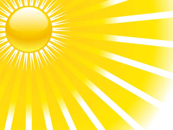 Ilustración Vectorial Abstracta Sol Rayos Color Amarillo Brillante — Vector de stock