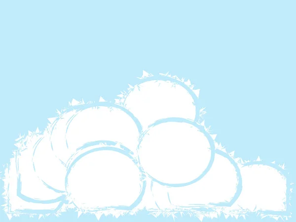 抽象的な雪玉のマウンドを表示ベクトルイラスト — ストックベクタ