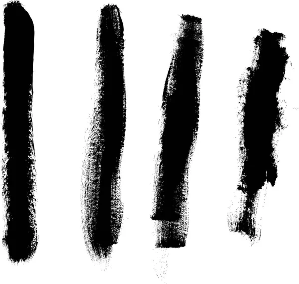 Grunge要素 4つの太い線 私たちの容易さのための個別の層上の非常に詳細なベクトルグランジ要素 — ストックベクタ