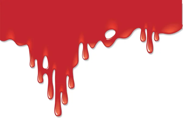 Respingo Sangue Sobre Fundo Branco Ilustração Vetorial — Vetor de Stock