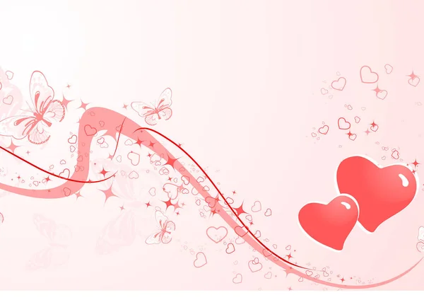Tarjeta Felicitación Día San Valentín Con Corazón — Vector de stock
