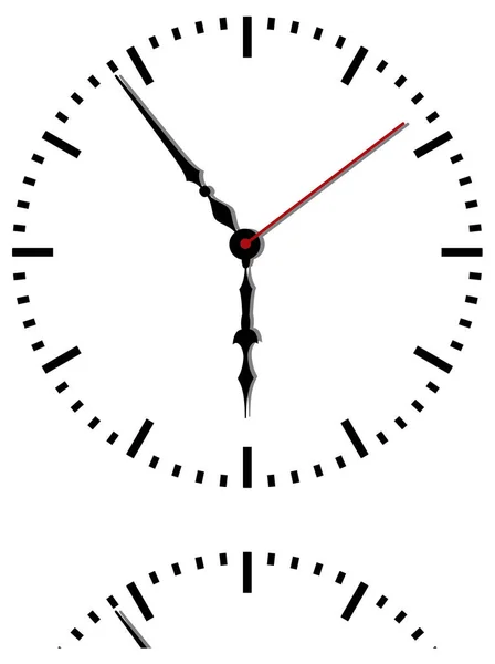 Orologio Faccia Tempo Icona Vettoriale Illustrazione Design — Vettoriale Stock