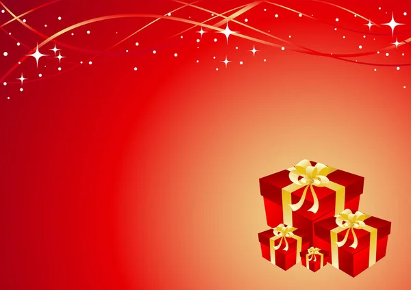Fond Noël Avec Des Cadeaux Illustration Vectorielle Conception Simple — Image vectorielle