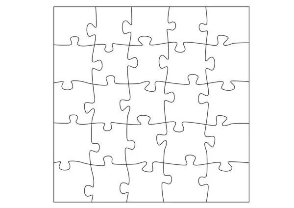 Puzzle Game Illustrazione Vettoriale Pezzi Puzzle Isolato Sfondo Bianco — Vettoriale Stock