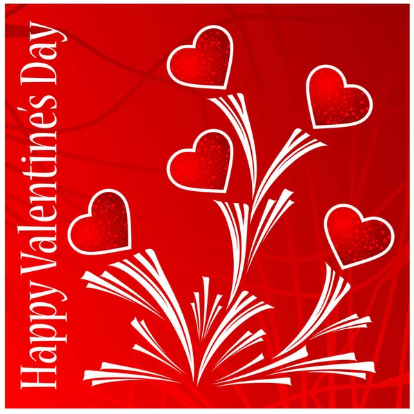Feliz Día San Valentín Tarjeta Vector Ilustración — Vector de stock