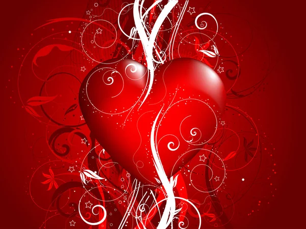 Валентинка Красными Сердцами — стоковый вектор