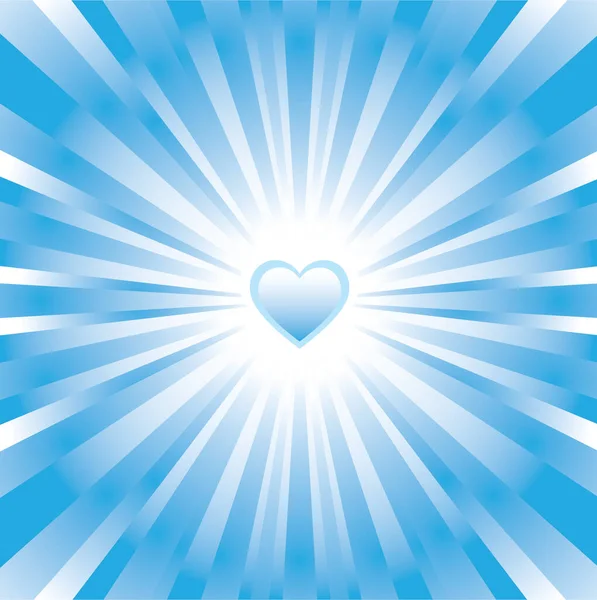 Vector Illustration Heart Blue Background — Stock Vector