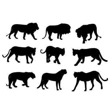 Kedi silueti vektör çizimi