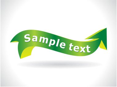 Oklu yeşil pankart. vektör illüstrasyonu.